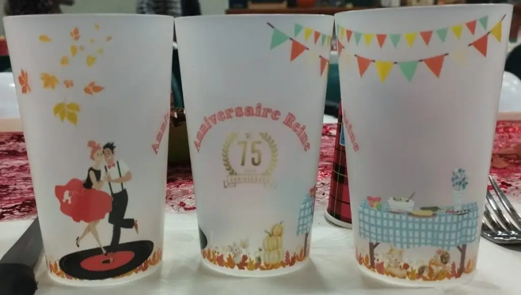 Accueil Ecocup anniversaire 75 ans sur le thème guinguette automnale